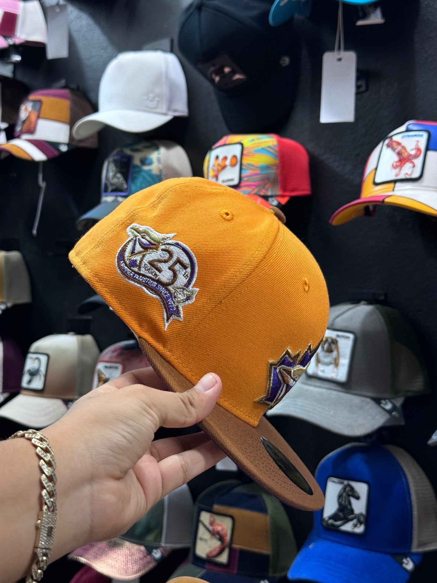 New Era Toronto Blue Jays 25th Anniversary Bourbon Tangerine Prime Edition 59Fifty Fitted Hat 7