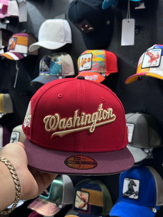 New Era Washington Nationals All Star Game 2018 Burgundy Copper Two Tone Edition 59Fifty Fitted Hat 7 1/8